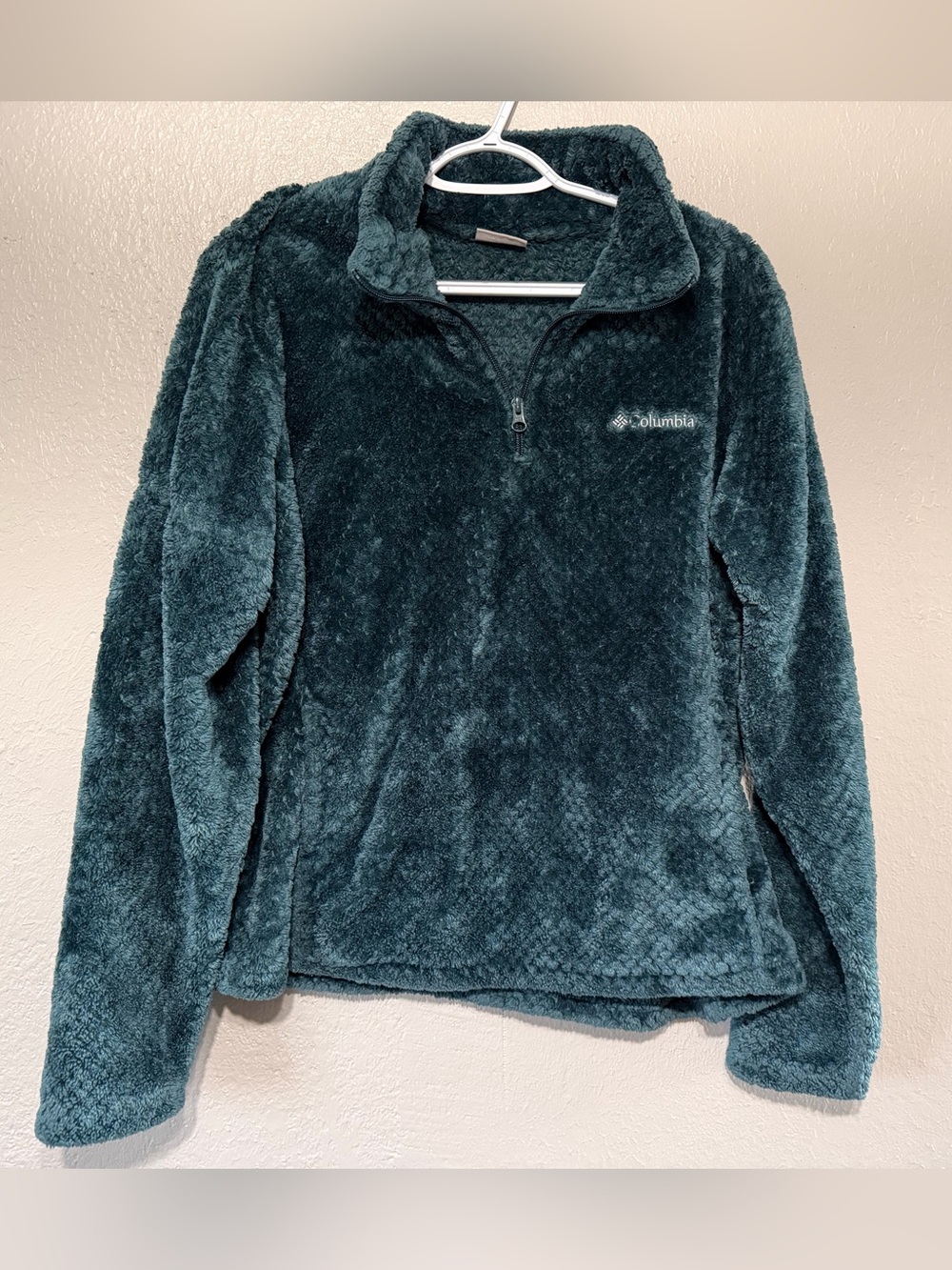 Columbia Columbia Fire Side II Sherpa Fleece Quarter Zip Pullover size XL green